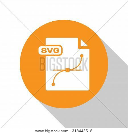 White Svg File Document. Download Svg Button Icon Isolated On White Background. Svg File Symbol. Ora
