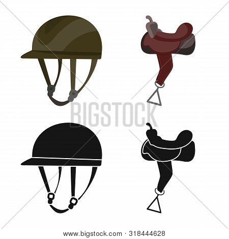 Vector Design Of Equipment And Riding Icon. Set Of Equipment And Competition Vector Icon For Stock.