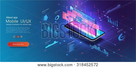 Online Statistics And Data Analytics.digital Money Market, Investment, Finance And Trading. Perfect 