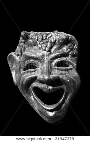 Egy fotó a régi görög skulpture fekete felett