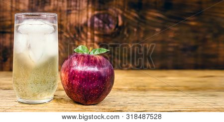 Apple Spritzer (apfelschorle) Pitcher, Glass Pitcher Of Homemade Spritzer Served With Crushed Ice An