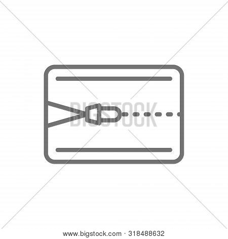 Mattress Topper, Zipper For Mattress Line Icon.