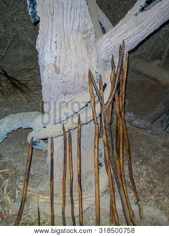 Ancient African Spear Weapon, Used For Cathing Fish And Other Purpose.