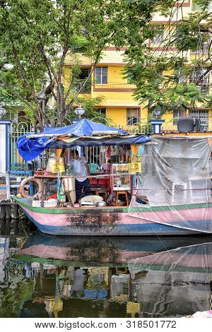Kolkata, India-july 27,2019: Floating Market In Kolkata- The First In Bengal Opened Up This January.