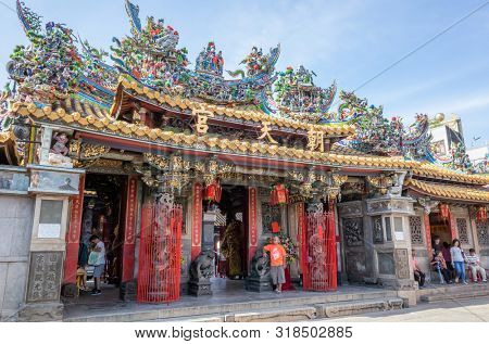 Yunlin, Taiwan - July 13th, 2019: famous and antique building of Beigang Chaotian Temple, Yunlin, Taiwan, Asia