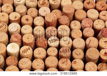 Butt Ends Of Wine Corks Background - Image