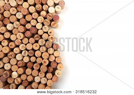 Butt Ends Of Wine Corks With White Space For Your Own Text - Image
