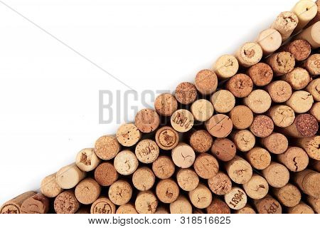 Butt Ends Of Wine Corks With White Space For Your Own Text - Image