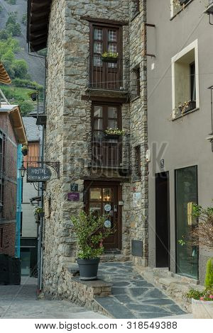 Andorra La Vella, Andorra : 2019 August 22 : Hostels In Andorra La Vella, Capital, Centro Historic, 
