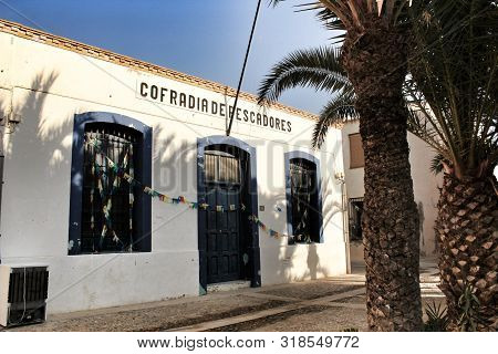 Tabarca Island, Alicante, Spain- July 15, 2018: Streets Of Tabarca Island Engalanated For The Virgen