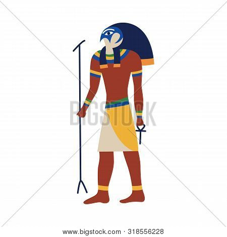 Icon Of The Ancient Egyptian God Horus Or Ra.