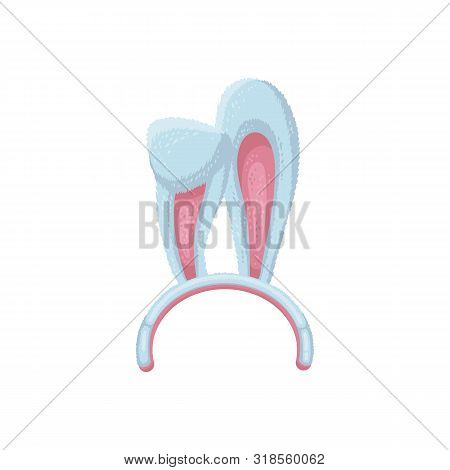 Surpised Rabbit Ear Headdress - Cartoon Drawing Of Blue And Pink Photo Filter For Easter