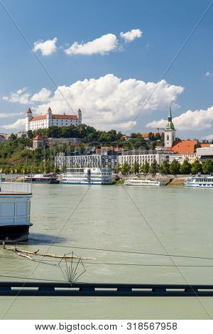 Bratislava castle and Danube river, Slovakia
