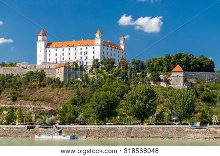 Bratislava castle and Danube river, Slovakia
