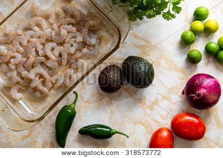 Making Shrimp Ceviche