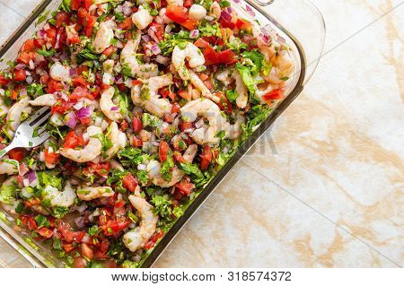 Shrimp Ceviche, Made With Fresh Ingredients