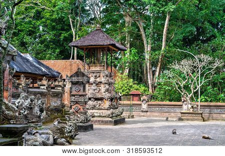 Pura Dalem Agung Padangtegal Temple At Monkey Forest Sanctuary In Ubud - Bali, Indonesia