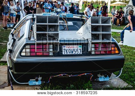 Moscow, Russia - July 27, 2019: A Futuristic Design Early For Its Time, The Delorean Starred In The 