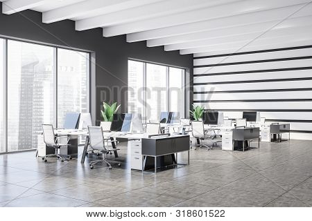 Gray And White Open Space Office Corner