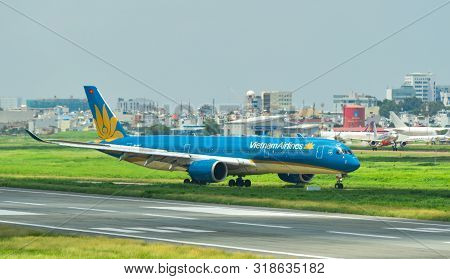 Airplane Taking-off From Tan Son Nhat Airport