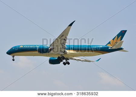 Airplane Landing At Tan Son Nhat Airport