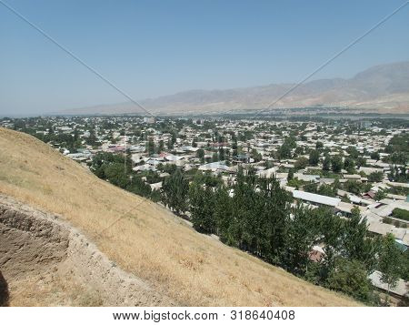 Aerial View On The City Of Panjakent In Tajikistan
