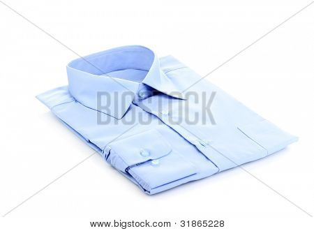 Camicia blu uomo nuovo isolata on white