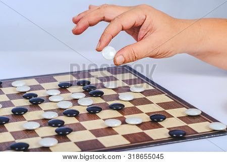 Board Game Go And Black And White Bones. Go Or Wei-chi ,asian Board Game.