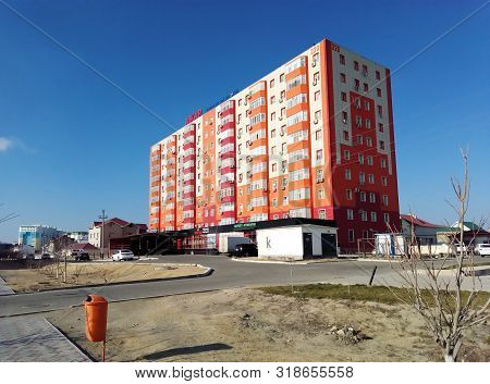 Houses In Aktau. Kazakhstan. Aktau. 23 September. 2018 Year.