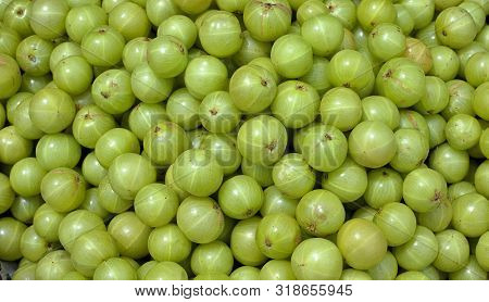 Top View Of Fresh Juicy Indian Gooseberry