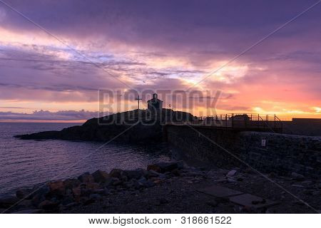 Sunrise In Colliure, Southern France, With The Hermitage