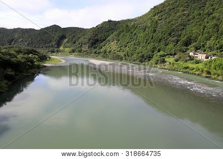 Shimanto River In Shimanto City, Kochi, Japan