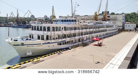 Odessa, Ukraine - Hune 16, 2019: This Is A Viking Sineus Passenger Ship Moored At The Odessa Port Pi