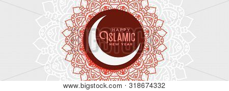 Happy Islamic New Year Traditional Festival Banner Design