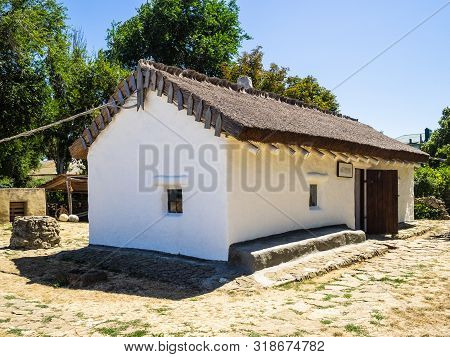 Krasnodar, Russia - August 1, 2019: House-museum Of M. Yu. Lermontov. Located On The Steep Bank Of T