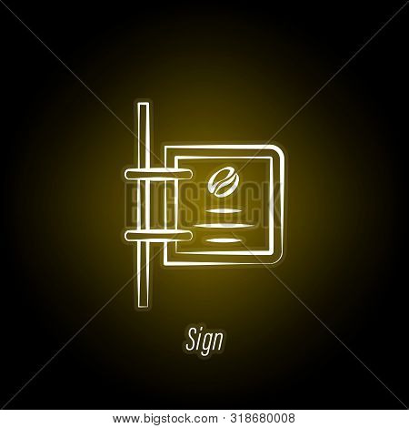 Coffee Sign Hand Draw Neon Icon. Element Of Coffee Illustration Icon. Signs And Symbols Can Be Used 