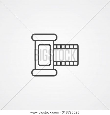 Film Ree Icon Vector, Filled Flat Sign, Solid Pictogram Isolated On White. Symbol, Logo Illustration