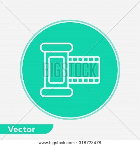Film Ree Icon Vector, Filled Flat Sign, Solid Pictogram Isolated On White. Symbol, Logo Illustration