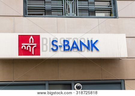 Luxembourg, Luxembourg - June 5, 2019: Logo Of And Sign Of S-bank In Luxembourg.
