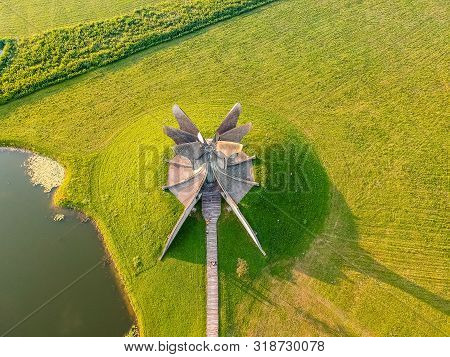 Jasenovac, Croatia - July 14, 2019. Area Of Museum And Monument Of Holocaust