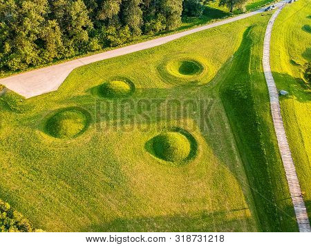 Jasenovac, Croatia - July 14, 2019. Area Of Museum And Monument Of Holocaust