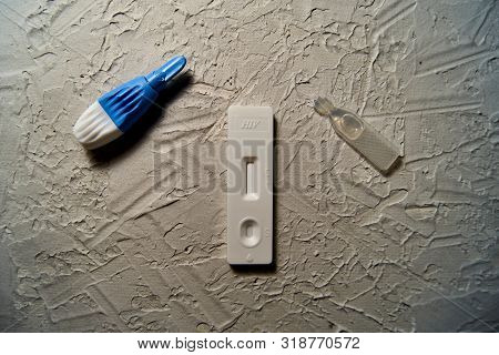 Test Kit For Hiv. Blue Lancet. Hiv Test Express.