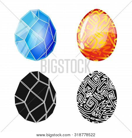 Vector Design Of Animal And Prehistoric Icon. Set Of Animal And Cute Vector Icon For Stock.