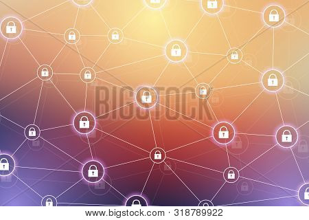 Protection Concept. Data Security System Shield Protection Verification. Cyber Security And Informat