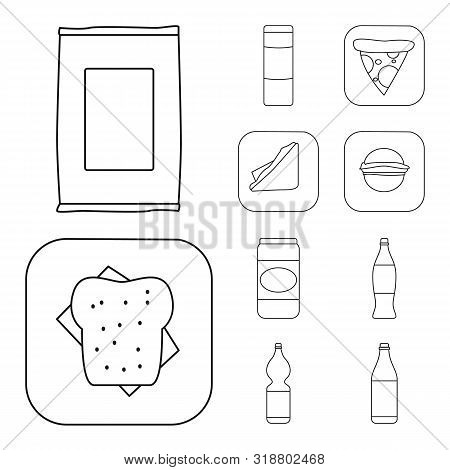 Vector Illustration Of Business And Snack Sign. Collection Of Business And Consumer Vector Icon For 