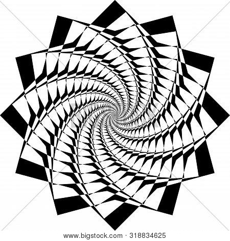 Clock Dial Black Pointing Shapes Snail Signs With White Hourly Numbers Black Borgered On Transparent