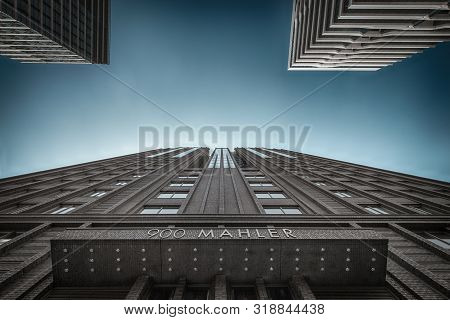Amsterdam, Gustav Mahlerlaan, The Netherlands, 08/23/2019, Zuidas In Amsterdam, Modern Office Buildi
