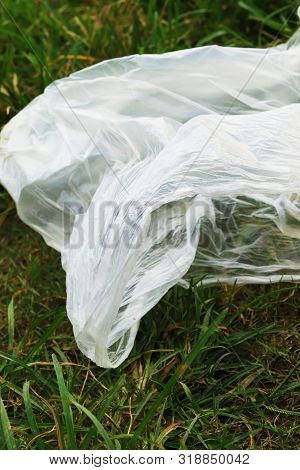 Plastic Pollution - Polythene Is Lying Down In The Grass