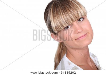 Genert blond kvindelig teenager