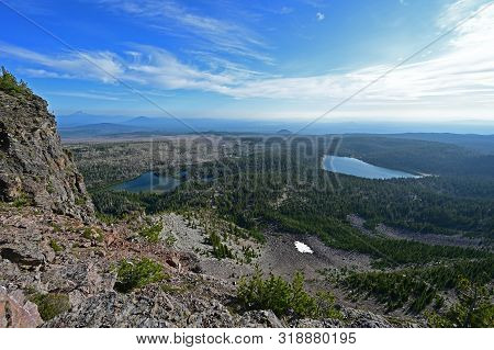Three Creek Lake And Tam Mcarthur Rim From Tam Mcarthur Rim Trail In The Three Sisters Wilderness Ne